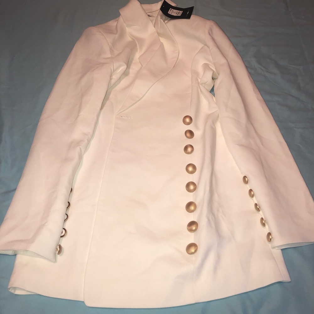 Fashion Nova Boss Lady Blazer Dress - Off White